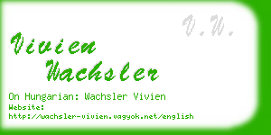 vivien wachsler business card
